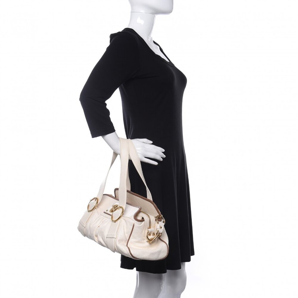Marc Jacobs Eggshell Leather Bal Harbour Satchel Bag